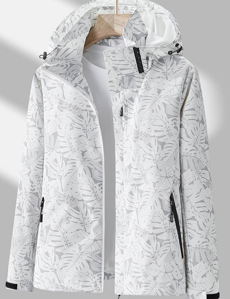 Waterdichte damesjas | Met capuchon en print