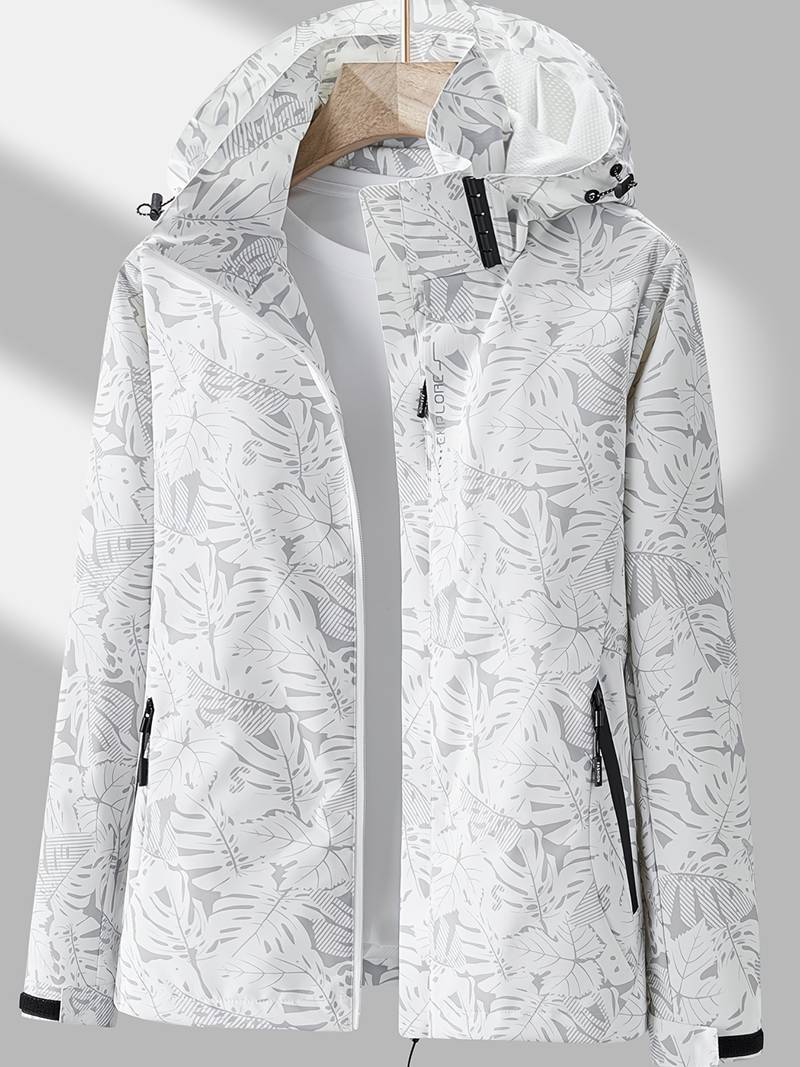 Waterdichte damesjas | Met capuchon en print