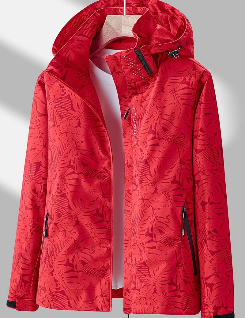 Waterdichte damesjas | Met capuchon en print