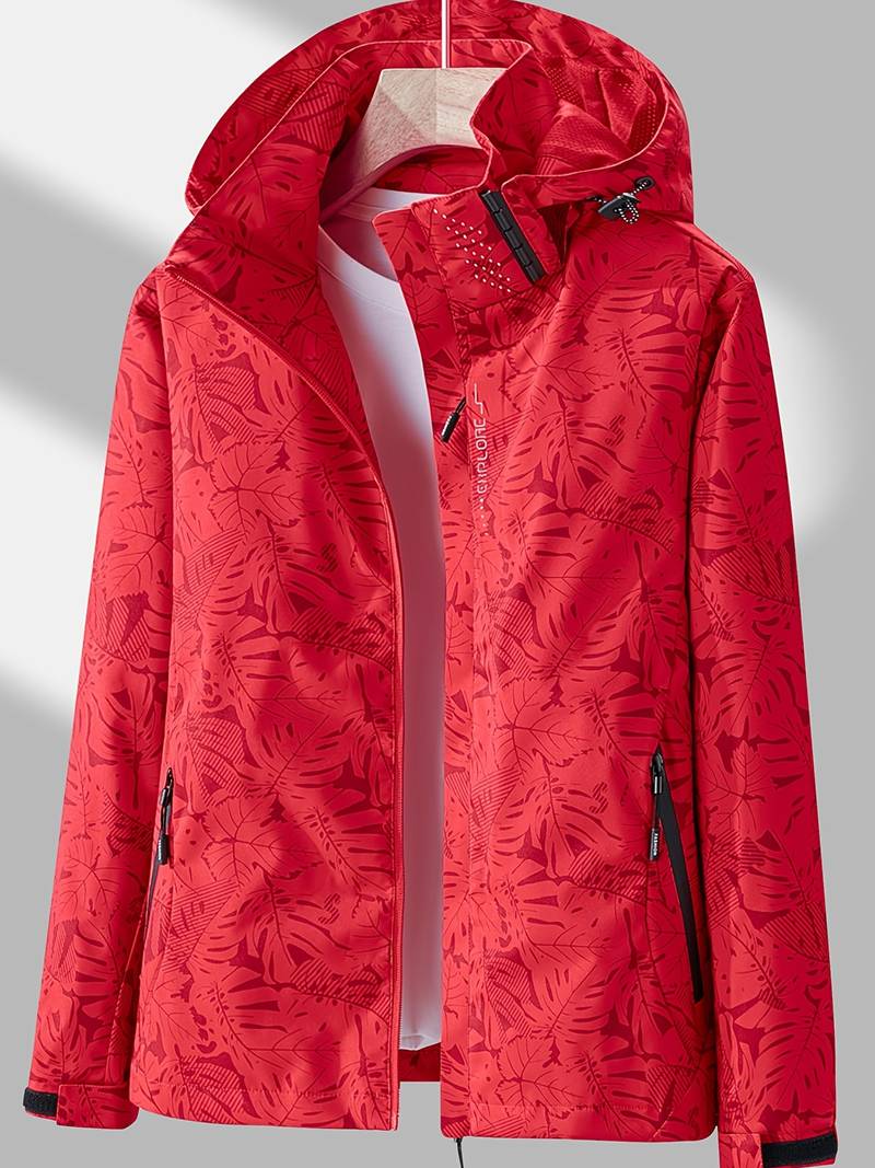 Waterdichte damesjas | Met capuchon en print