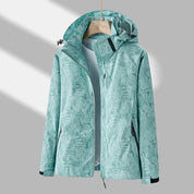 Waterdichte damesjas | Met capuchon en print