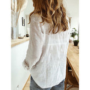 Women's blouse solid color or with bird print