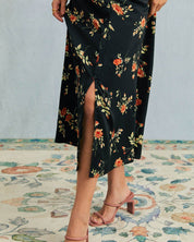 Dames zomerjurk maxi met V-hals en bloemenprint