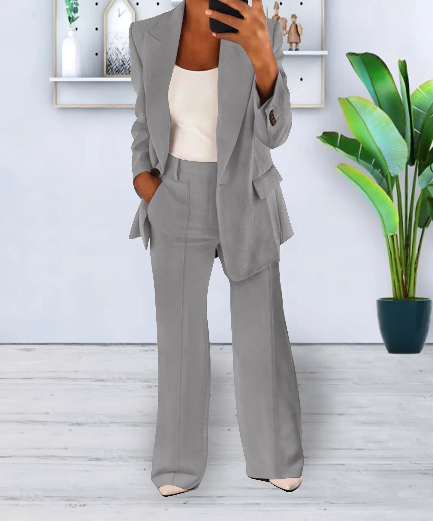 Dames blazer-pantalon set | Stijlvol pak voor werk, kantoor & formele look