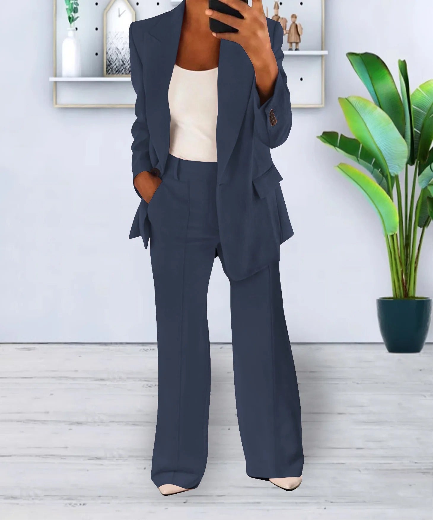 Dames blazer-pantalon set | Stijlvol pak voor werk, kantoor & formele look