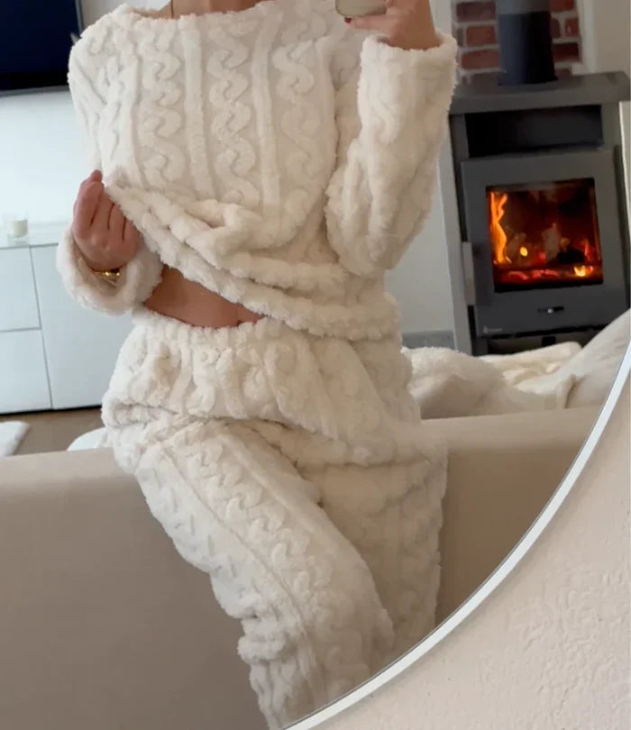 Dames pyjama set van zachte fleece - Fluffy