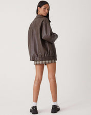 Leren look jas dames - Oversized met handige zakken