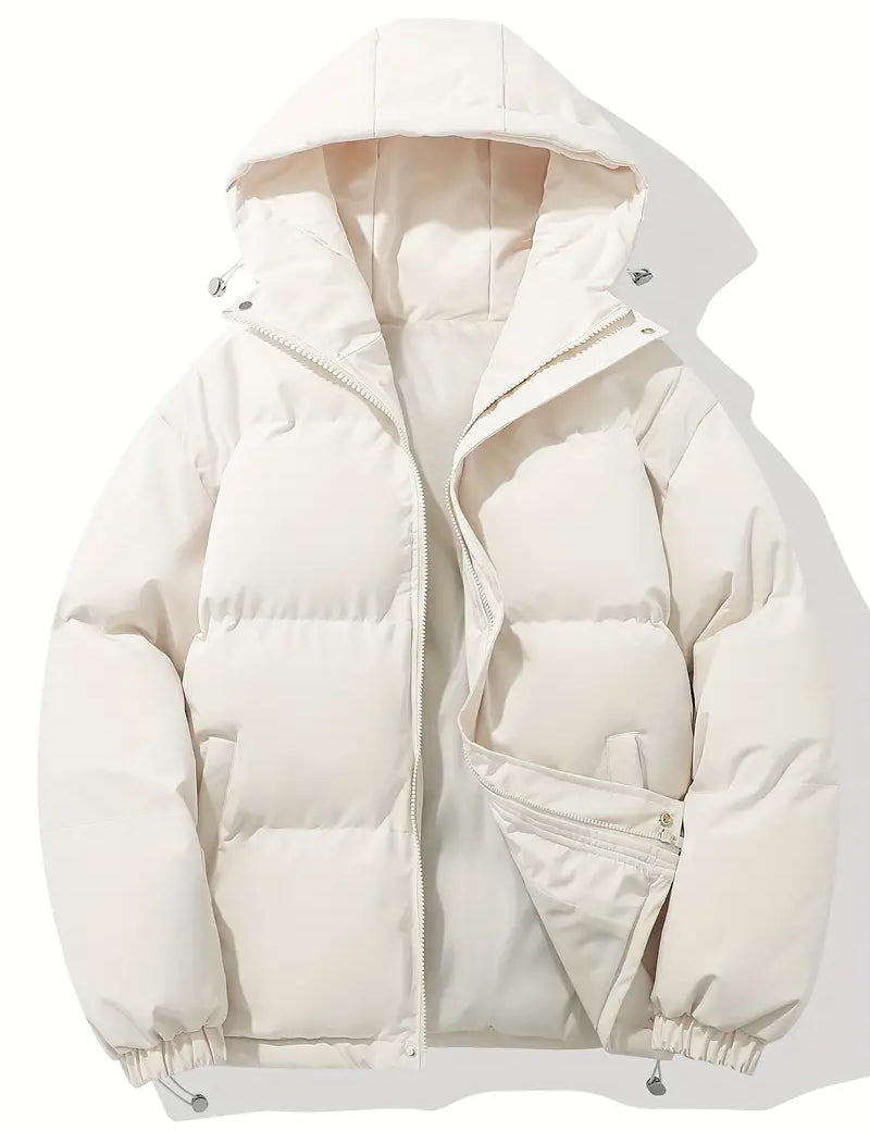 Warme damesjas met capuchon
